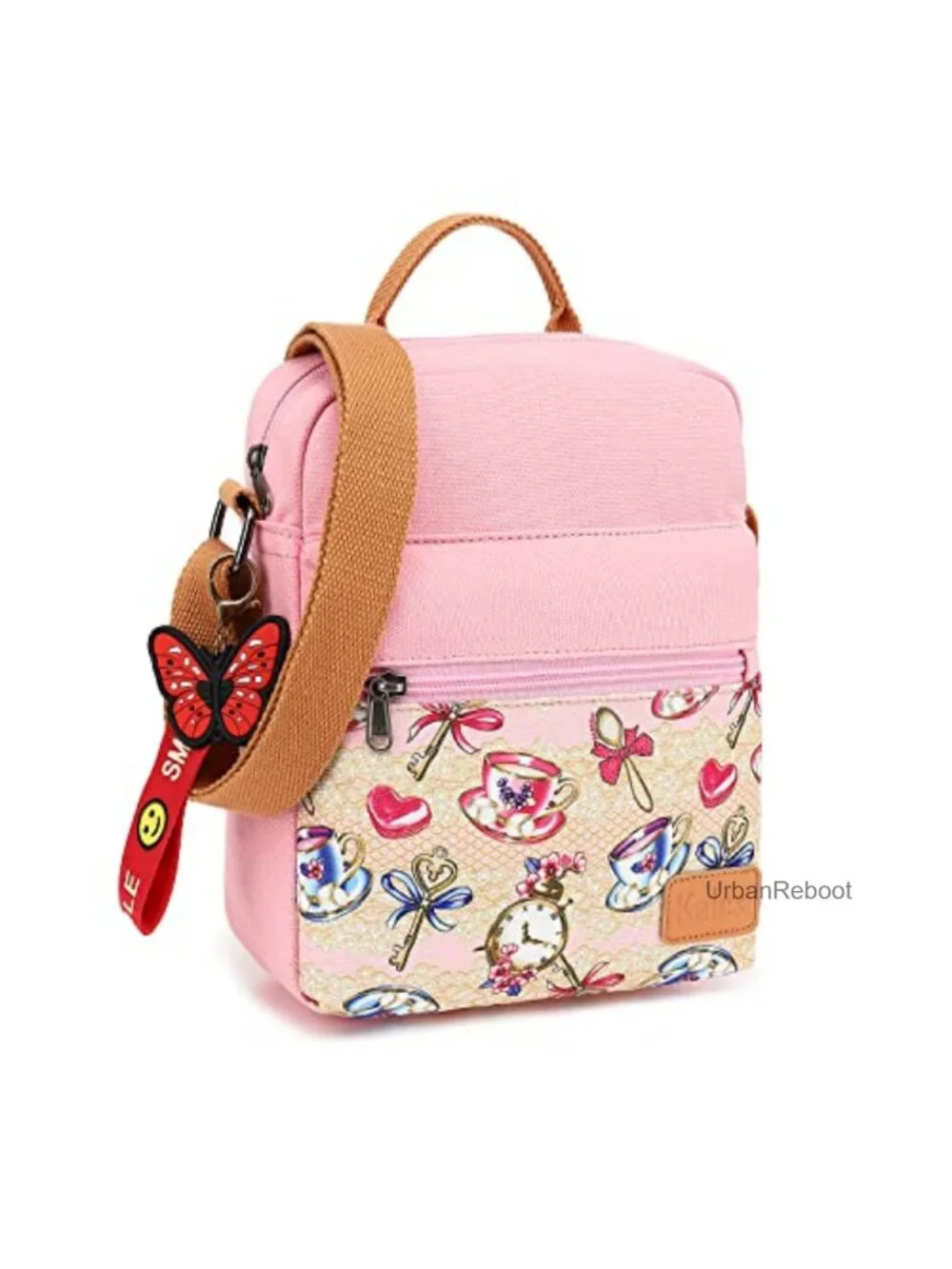 Girls Canvas Crossbody Bag Purse Set Small Messenger Bag Adjustable Strap